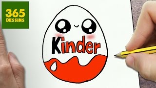 COMMENT DESSINER KINDER KAWAII ÉTAPE PAR ÉTAPE – Dessins kawaii facile [upl. by Nabal]