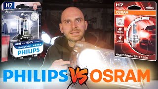 Philips RacingVision vs Osram NightBreaker Laser  Endurance amp Brightness Test [upl. by Chuah]