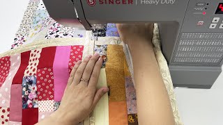 Transform fabric scraps into a beautiful patchwork blanket [upl. by Gilud]