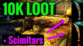 10K LOOT  2 Unique Scimitar Swords  Skyrim Remastered [upl. by Ancel12]