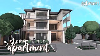 3 story apartment exterior ♡  bloxburg speedbuild  luminto [upl. by Jacobine332]