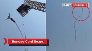 Tourist survives bungee jump fall in Thailand after cord snaps [upl. by Susi]