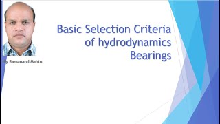 Basic Selection of Hydrodynamic Bearings [upl. by Nwahser963]