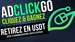 RETIRER SES COMMISSIONS ADCLICKGO EN USDT [upl. by Persson]