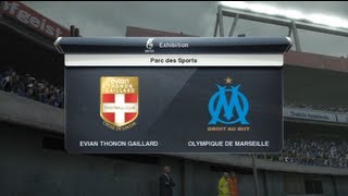 Evian TG  Olympique de Marseille PES 2013  Ligue 1 20122013 24ème Journée  CPU Vs CPU [upl. by Petrie]