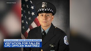 CPD officials respects at visitation for fallen Officer Martinez ahead of funeral Monday [upl. by Calla664]