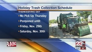 Holiday trash pickup changes schedules [upl. by Yditsahc82]