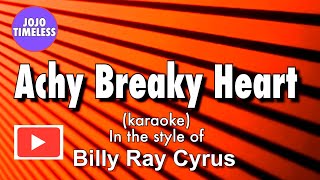 Achy Breaky Heart karaoke [upl. by Robet]