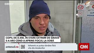 Un copil ars a stat două ore în casă fără ca nimeni să sune la salvare [upl. by Chura]