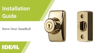 How to install a storm door deadbolt [upl. by Ivers]