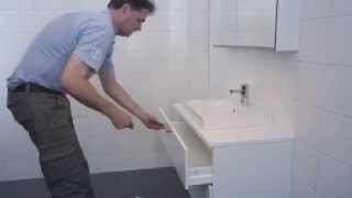 Assembly video about montage of bathroom furniture Artic collection ENG [upl. by Aminta]