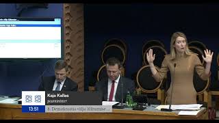 Kaja Kallas teeb Riigikogu saalis teatrit [upl. by Ybrik]