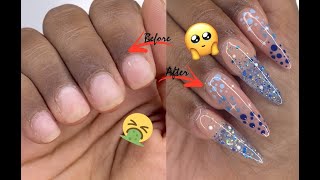 Super Easy Polygel Nails Using Dual Forms For Beginners Polygel Nail Tutorials [upl. by Adidnere]