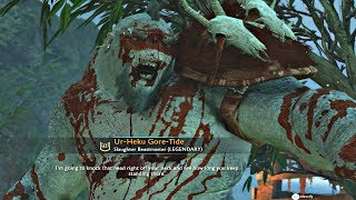 Shadow of War  Slaughter DLC LEGENDARY Level 61 Olog Boss Shaming amp Legendary Blood Cloak [upl. by Asila]