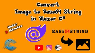 Convert Image to Base64 String in Blazor csharp  CodeLSC [upl. by Tallula]