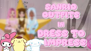 Sanrio Outfits Theme  Dress to Impress  Roblox [upl. by Rabma]