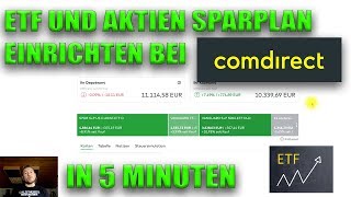 In 5 Minuten einen ETF Sparplan oder Aktiensparplan bei der Comdirect einrichten [upl. by Aenad636]