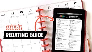 20242025 redating guide UPDATE The Happy Planner how to reuse old planners back to school spring [upl. by Adlesirk319]