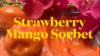 Easy Mango amp Strawberry Sorbet recipe [upl. by Asiela286]