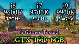 i5 9600K vs i7 9700K vs i9 9900K  Which CPU is Best for PC Gaming  GeForce GTX 1660 6GB [upl. by Barnet432]