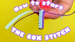 How to Start The Box Stitch EASY for Lanyard Boondoggle Scoubidou 2022 [upl. by Waldos844]