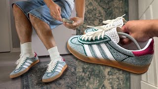 Sean Wotherspoon x Adidas Gazelle Indoor Green Hemp  review amp on feet [upl. by Lohrman]