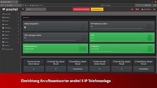 Einrichtung eines Anrufbeantworters in ansitel Telefonanlagen [upl. by Assel]