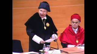 Discurso del rector en la investidura de David W Thursfield como doctor honoris causa [upl. by Aronson]