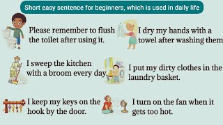 English Sentence For beginners  Speak English Sentences  Daily Use English vocabulary [upl. by Gustin]