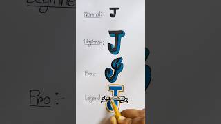 Which one is your favourite🤫shorts lettering J handlettering brushpencalligraphy art diy [upl. by Dougy]