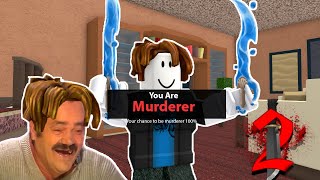 ROBLOX Murder Mystery 2 FUNNY MOMENTS TIP [upl. by Milstone726]