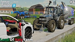 Making Alfalfa Hay Bales amp Feeding Calves Spreading Slurry│Land Of Italy│FS 22│Timelapse6 [upl. by Macilroy]