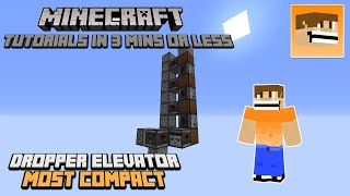 Dropper Elevator Tutorial  Minecraft Tutorials in 3 minutes or less  Minecraft 116 [upl. by Aerol]