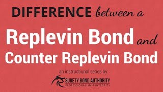 Replevin Bonds and Counter Replevin Bonds with Example [upl. by Anitsrhc]