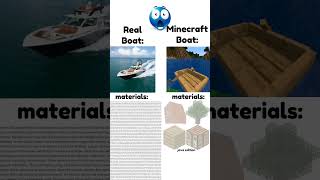 Real boat vs Minecraft boat meme shorts ⛵ [upl. by Einaej]