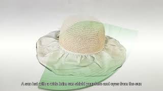 Visor Sun Cap Wide Brimmed Straw Summer Hat Casual Baseball Cap [upl. by Leuqer]