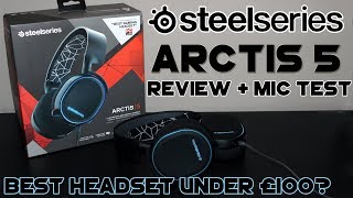 SteelSeries ARCTIS 5 Review Unboxing and Mic Test – Best Gaming Headset under £100 [upl. by Onnem]