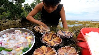 Tuyom at kinilaw na bisugo napaka ganang kumain sa tabing dagat [upl. by Eimarej]