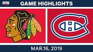 NHL Highlights  Blackhawks vs Canadiens – Mar 16 2019 [upl. by Jens]