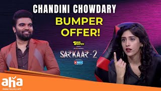 Chandini Chowdary Bumper Offer 😍 Sarkaar 2  Anchor Pradeep  ahavideoin [upl. by Froh99]