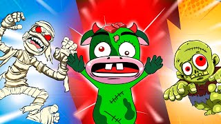 Zombie Kids Song  Finger Family  Halloween Monster  Tickle Man  Mosquito Five  Kids Songs [upl. by Tartan]