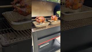 Smoked Rotisserie Chicken  Whats Gaby Cookin  Weber Searwood [upl. by Hiller]