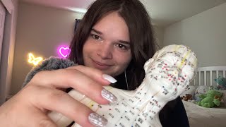 ASMR TappingScratching Full Body Massage on an Acupuncture Doll [upl. by Hsetih]