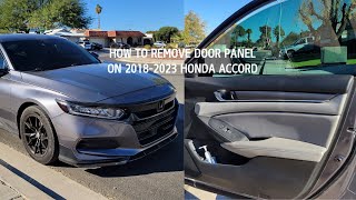 How to remove door panel on 20182023 Honda Accord [upl. by Mikkanen]