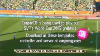 World Cup 2010 TV Graphics Played by Free Broadcast System [upl. by Yema]