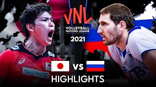 LEGENDARY MATCH  JAPAN vs RUSSIA  Mens VNL 2021 [upl. by Eidson]