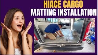 Toyota hiace cargo  Floor matting installation [upl. by Chassin]