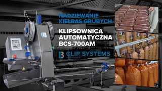 KLIPSOWNICA AUTOMATYCZNA BCS700AMklipsowanie grubych kiełbasBECK Clip Systems [upl. by Nhguavad477]