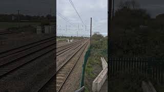 TWO LNER CLASS 800S PASSES HURN ROAD FOOTBRIDGE WITH HORN 12TH NOVEMBER 2O24 [upl. by Turpin]