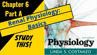 Costanzo Physiology Chapter 6A Renal Physiology Basics  Study This [upl. by Nabal]